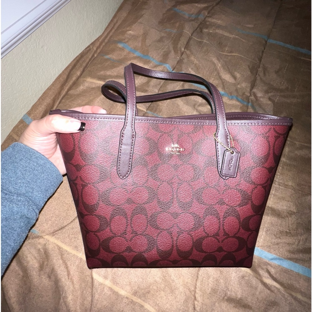 **SOLD***COACH Burgundy Mini City Tote